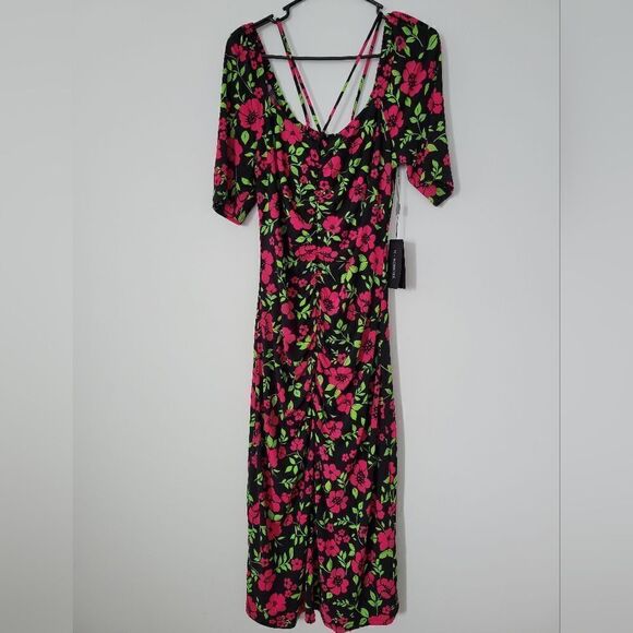 NWT 11 Honore Lauryn Floral Midi Dress - Picture 5 of 8